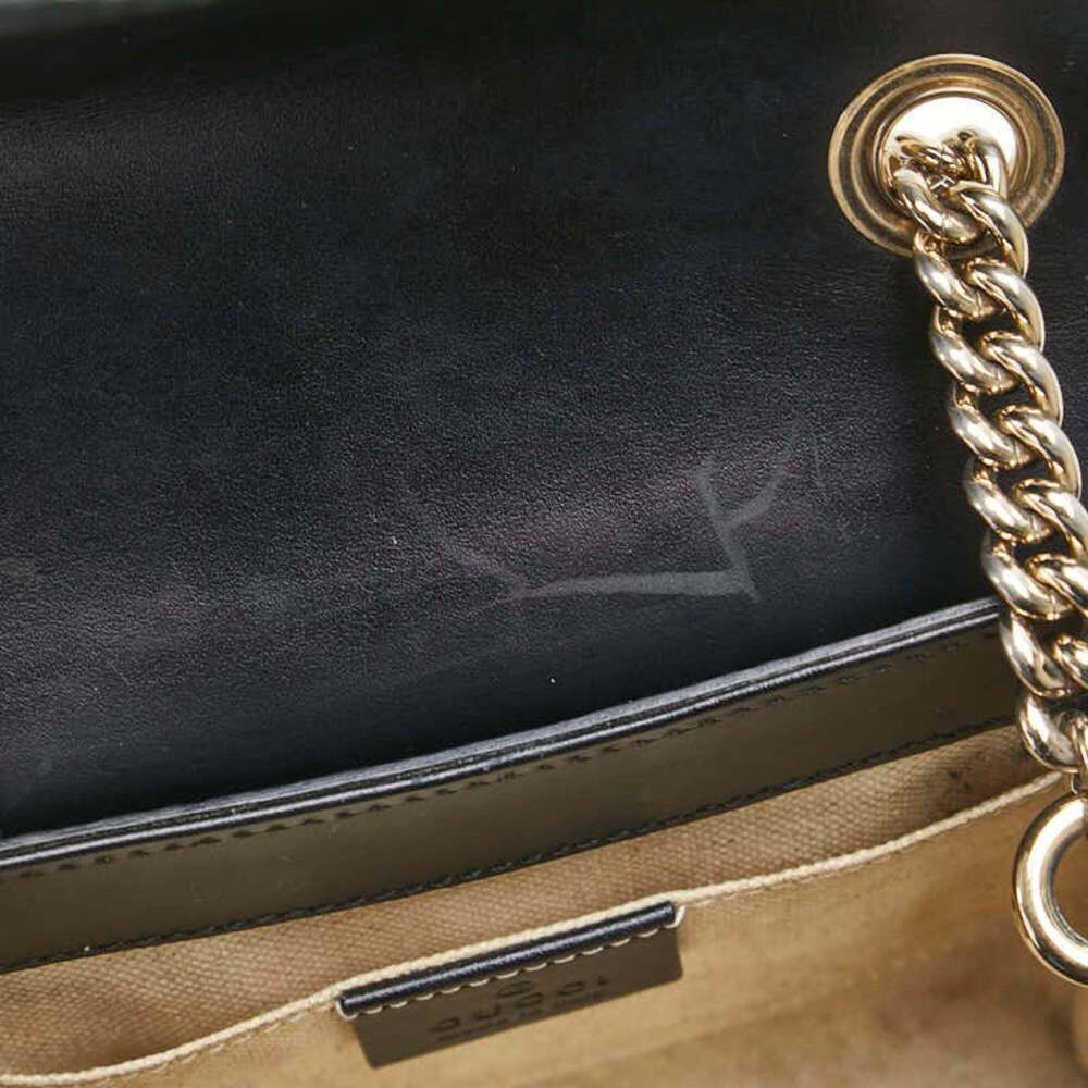 GUCCI Black Leather Horsebit Shoulder Bag - Picture 4 of 15